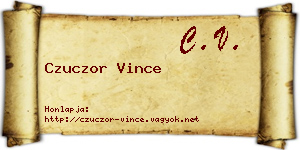 Czuczor Vince névjegykártya